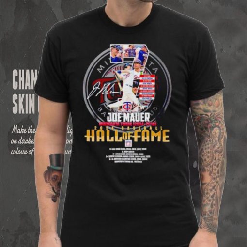 Joe Mauer Minnesota Twins 2004 2018 2024 Baseball Hall of Fame shirt