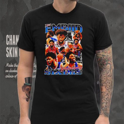 Joel Embiid Philadelphia 76ers Sixers basketball poster graphic shirt