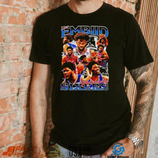 Joel Embiid Philadelphia 76ers Sixers basketball poster graphic shirt