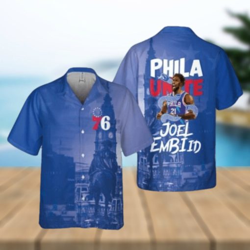 Joel Embiid Stars Player Philadelphia 76Ers Print 3D Hawaiian Shirt