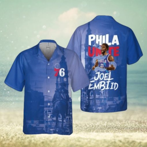 Joel Embiid Stars Player Philadelphia 76Ers Print 3D Hawaiian Shirt