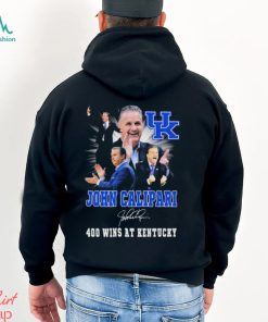 John Calipari 400 Wins At Kentucky Wildcats Signature Shirt