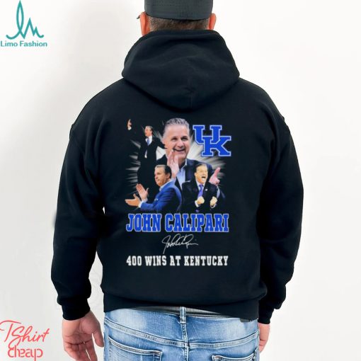 John Calipari 400 Wins At Kentucky Wildcats Signature Shirt