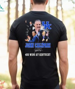 John Calipari 400 Wins At Kentucky Wildcats Signature Shirt
