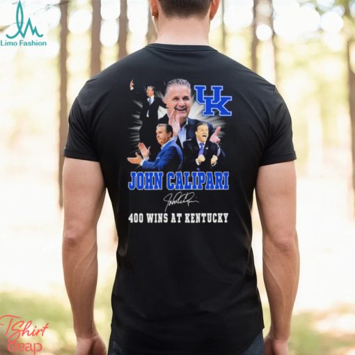 John Calipari 400 Wins At Kentucky Wildcats Signature Shirt