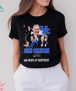 John Calipari 400 Wins At Kentucky Wildcats Signature Shirt