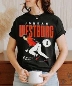 Jordan Westburg 11 Baltimore Orioles Baseball Player Action Pose Shirt