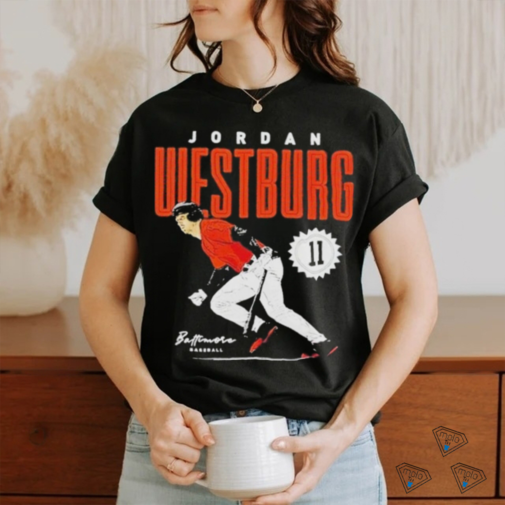 Jordan Westburg 11 Baltimore Orioles Baseball Player Action Pose Shirt Jordan Westburg 11 Baltimore Orioles Baseball Player Action Pose Shirt