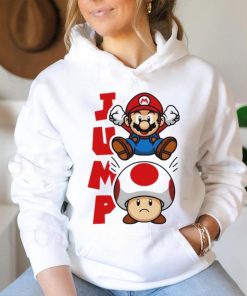 Jump Mario jumping on Toad T shirt