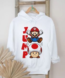 Jump Mario jumping on Toad T shirt