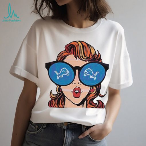 Just A Girl Glasses In Love With Her Detroit Lions 2024 shirt