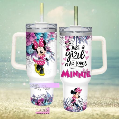 Just A Girl Loves Minnie Tumbler, Minnie Tumbler, Minnie Mouse Tumbler