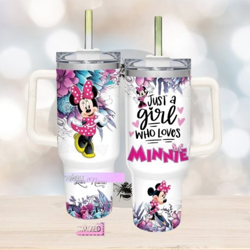 Just A Girl Loves Minnie Tumbler, Minnie Tumbler, Minnie Mouse Tumbler