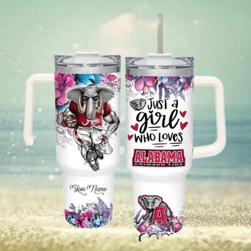 Just A Girl Who Loves Alabama Crimson Tide Customized 40 Oz Tumbler