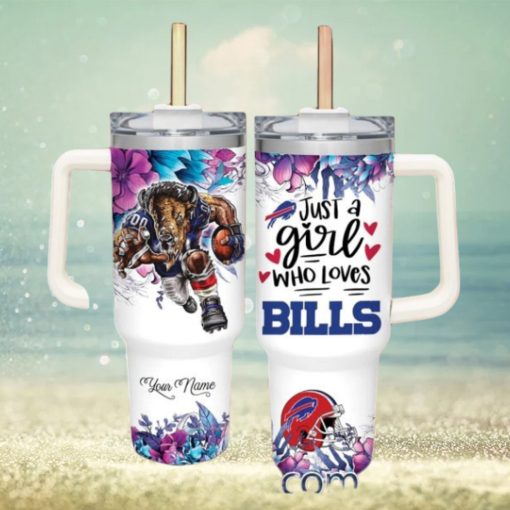 Just A Girl Who Loves Bills Customized 40 Oz Tumbler