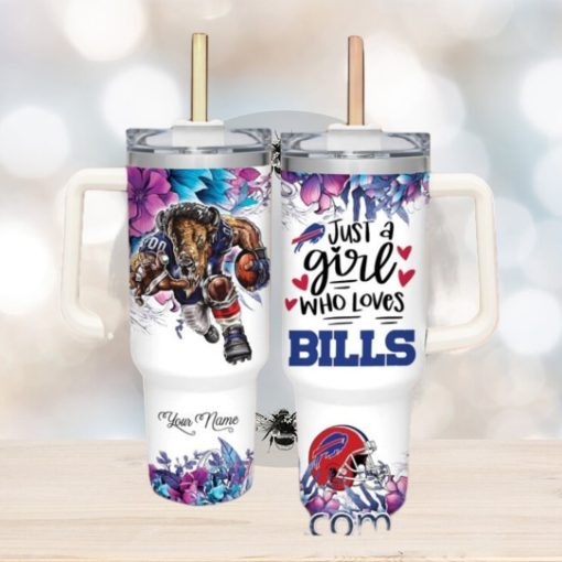 Just A Girl Who Loves Bills Customized 40 Oz Tumbler