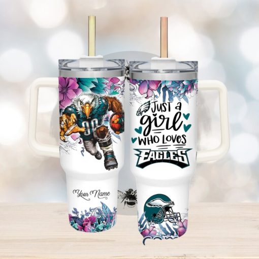 Just A Girl Who Loves Eagles Customized 40 Oz Tumbler