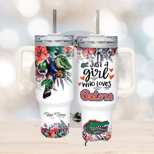 Just A Girl Who Loves Gators Customized 40 Oz Tumbler