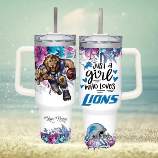 Just A Girl Who Loves Lions Customized 40 Oz Tumbler