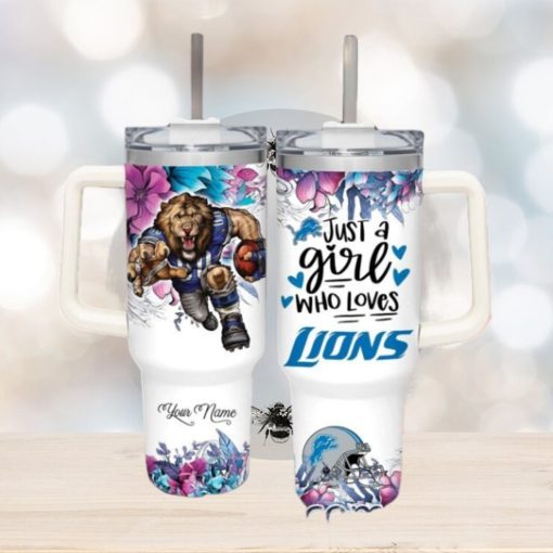 Just A Girl Who Loves Lions Customized 40 Oz Tumbler