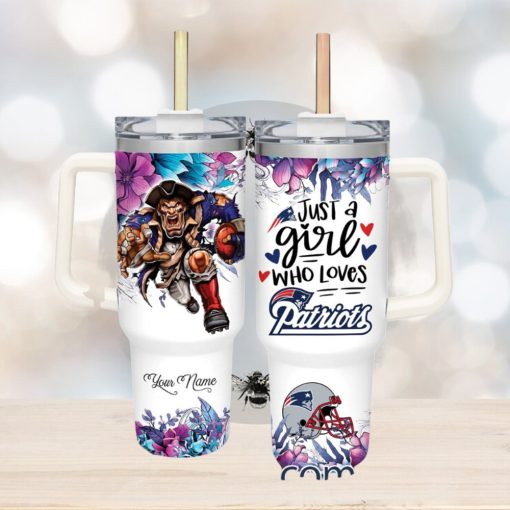 Just A Girl Who Loves Patriots Customized 40 Oz Tumbler