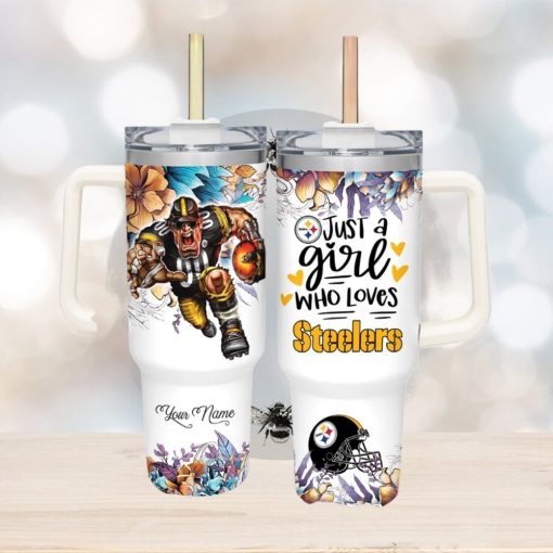 Just A Girl Who Loves Steelers Customized 40 Oz Tumbler