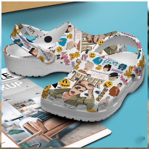 Justin Beiber Crocs All Over Printed Justin Bieber Singer Music Crocs
