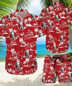 KFC Tropical Flower Aloha Hawaiian Shirts And Short Summer Beach Set