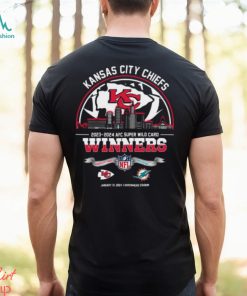 Kansas City Chiefs 2023 2024 AFC Super Wild Card Winners Skyline NFL Playoffs Divisional January 13 2024 At Arrowhead Stadium T Shirt