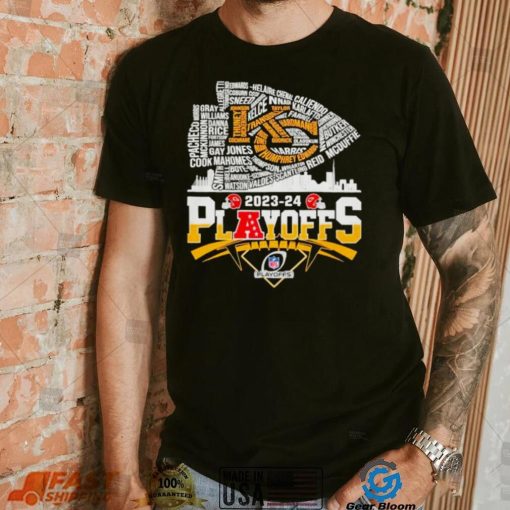 Kansas City Chiefs 2023 24 Playoffs skyline shirt