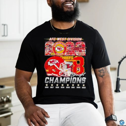 Kansas City Chiefs 2023 AFC West Division Champions Chiefs Kingdom 8 Straight Shirt