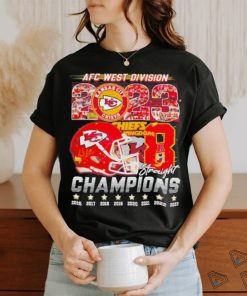 Kansas City Chiefs 2023 AFC West Division Champions Chiefs Kingdom 8 Straight Shirt