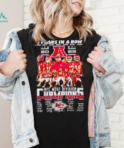 Kansas City Chiefs 8 years in a row 2023 AFC West Division Champions signatures shirt