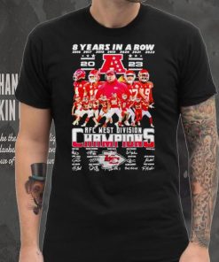 Kansas City Chiefs 8 years in a row 2023 AFC West Division Champions signatures shirt