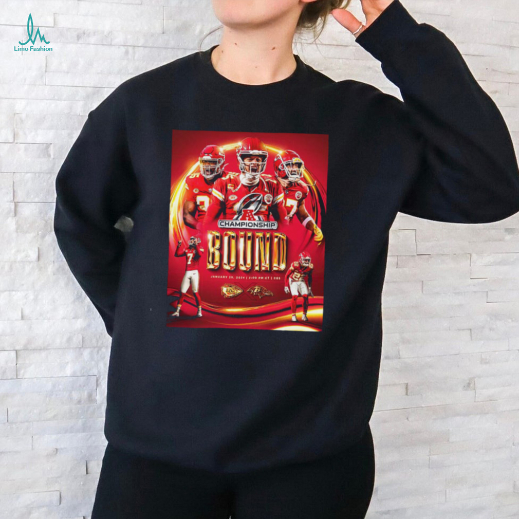 Kansas City Chiefs AFC Championship 2024 Bound Versus Baltimore Ravens Head To Head On Sunday Jan 29 T Shirt Kansas City Chiefs AFC Championship 2024 Bound Versus Baltimore Ravens Head To Head On Sunday Jan 29 T Shirt
