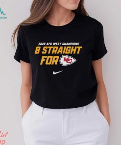 Kansas City Chiefs Afc West Division Champions 8 Straight For T Shirt