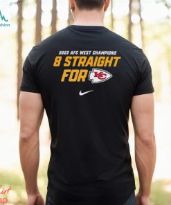 Kansas City Chiefs Afc West Division Champions 8 Straight For T Shirt