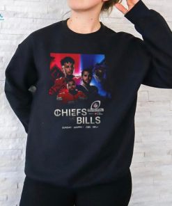 Kansas City Chiefs And Buffalo Bills Meet Up In The Playoffs For Part III on Sunday ET on CBS NFL Divisional T Shirt