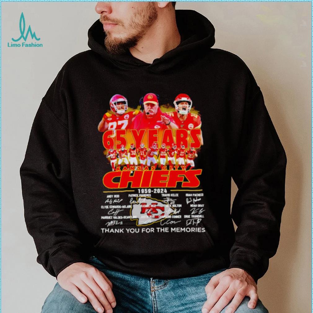 Kansas City Chiefs Andy Reid 65 years 1959 – 2024 thank you for the memories t shirt Kansas City Chiefs Andy Reid 65 years 1959 – 2024 thank you for the memories t shirt