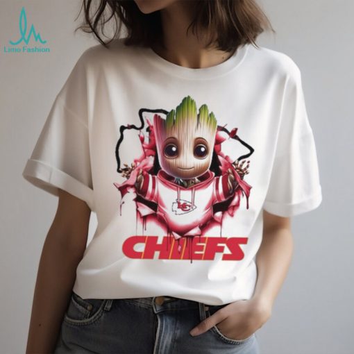 Kansas City Chiefs Baby Groot Blood Inside Me Shirt