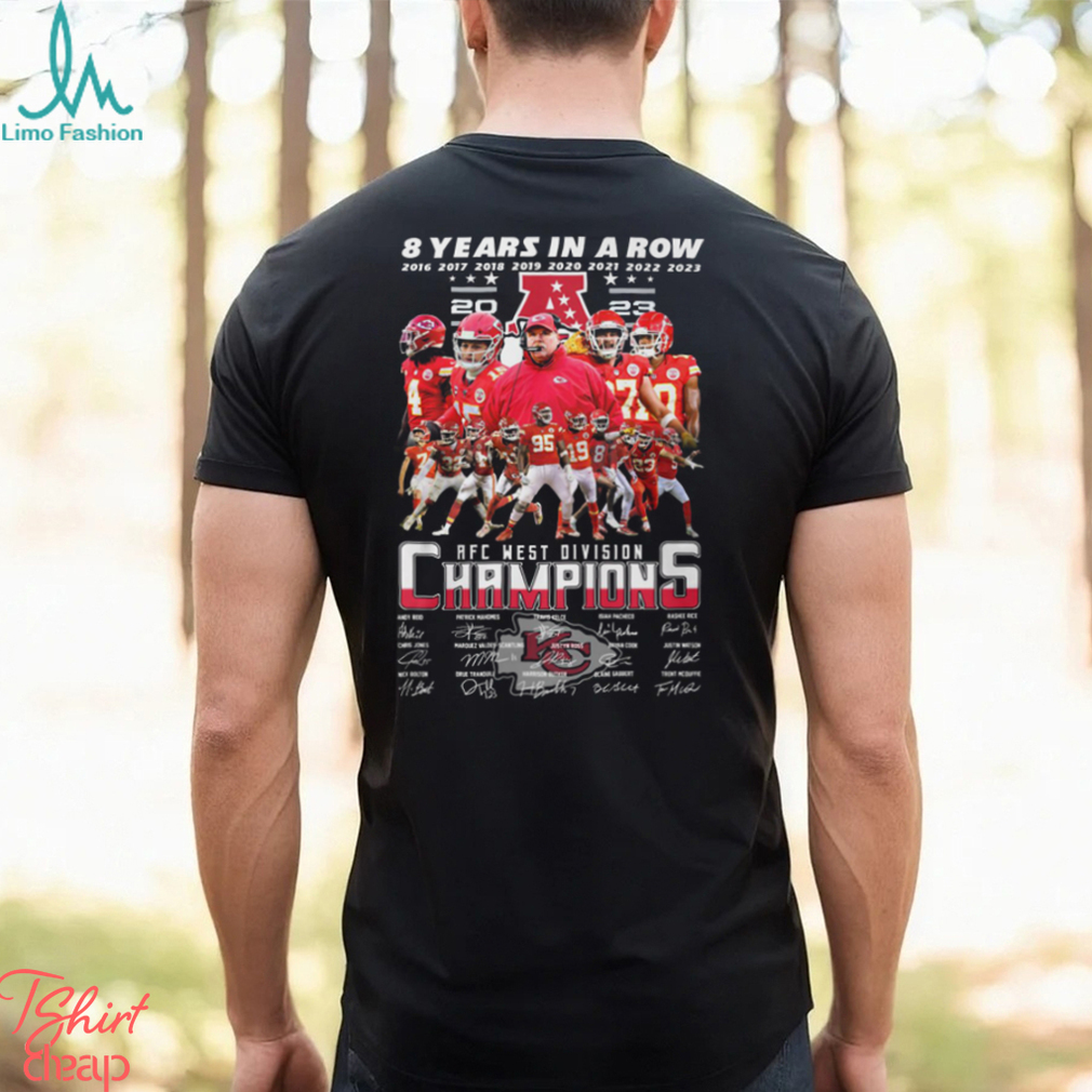 Kansas City Chiefs Back To Back AFC West Division Champions 2023 Chiefs Kingdom Signatures shirt Kansas City Chiefs Back To Back AFC West Division Champions 2023 Chiefs Kingdom Signatures shirt