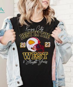Kansas City Chiefs Best In The West 8 Straight Years Helmet 2023 Unisex Shirt