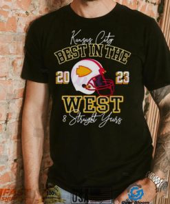 Kansas City Chiefs Best In The West 8 Straight Years Helmet 2023 Unisex Shirt