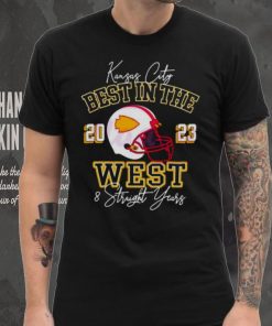 Kansas City Chiefs Best In The West 8 Straight Years Helmet 2023 Unisex Shirt