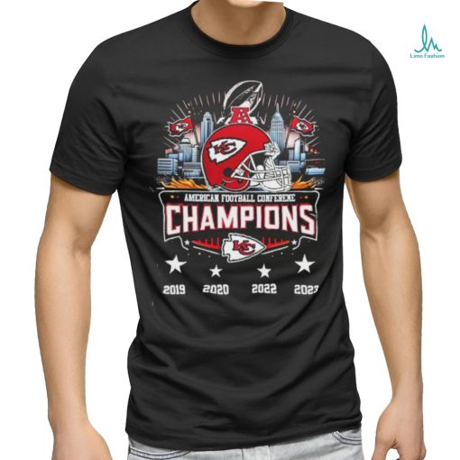 Kansas City Chiefs City Helmet American Football Conference Champions 2023 Shirt