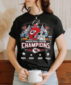 Kansas City Chiefs City Helmet American Football Conference Champions 2023 Shirt