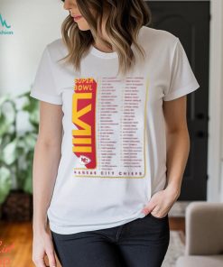 Kansas City Chiefs Fanatics Branded Super Bowl Lviii Members Roster T Shirt
