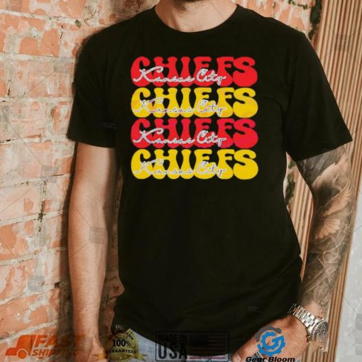 Kansas City Chiefs Football Bubble Red Yellow shirt