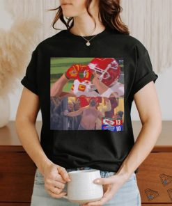 Kansas City Chiefs Kelce vibes in Buffalo shirt