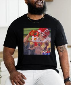 Kansas City Chiefs Kelce vibes in Buffalo shirt